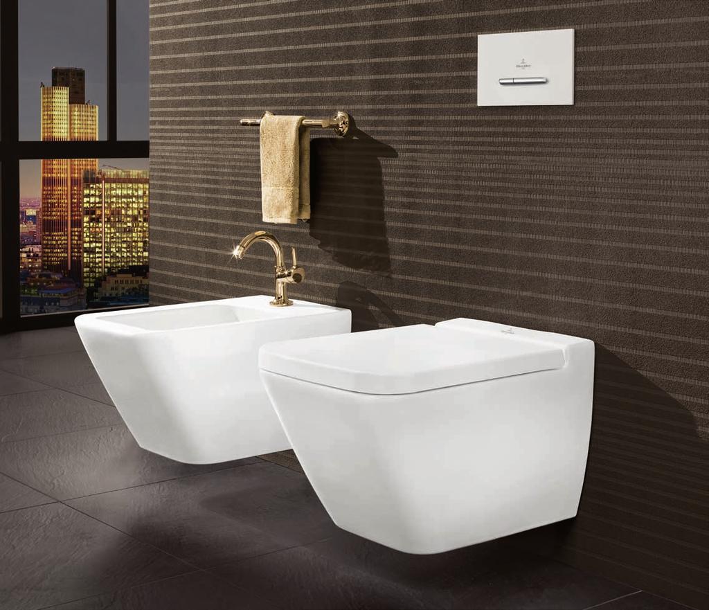 1. PURISTIC DESIGN: the elegant DirectFlush toilet and bidet reflect the collection s precise aesthetics and blend harmoniously into the bathroom design. 2.