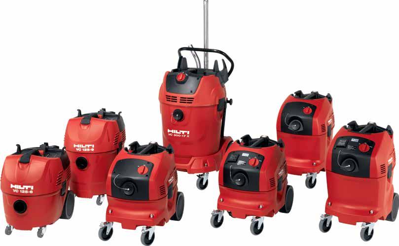 HILTI VACUUM PORTFOLIO Supporting information For instructions on how to assemble these systems, please refer to the Hilti North America Youtube page VC 125 VC 150 VC 300 DBS 08/17