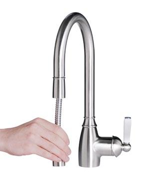 All our taps are included in our 10 year guarantee. (Except HAFELE kitchen mixer taps.) 1. SANDSJÖN kitchen mixer tap. Single lever. Swivel spout 360.