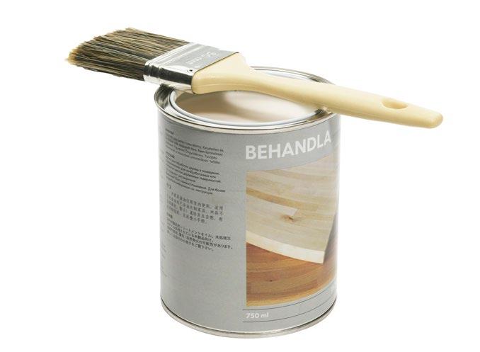 To restore the worktop surface and protect it from stains, apply a wood treatment oil (like BEHANDLA) 3
