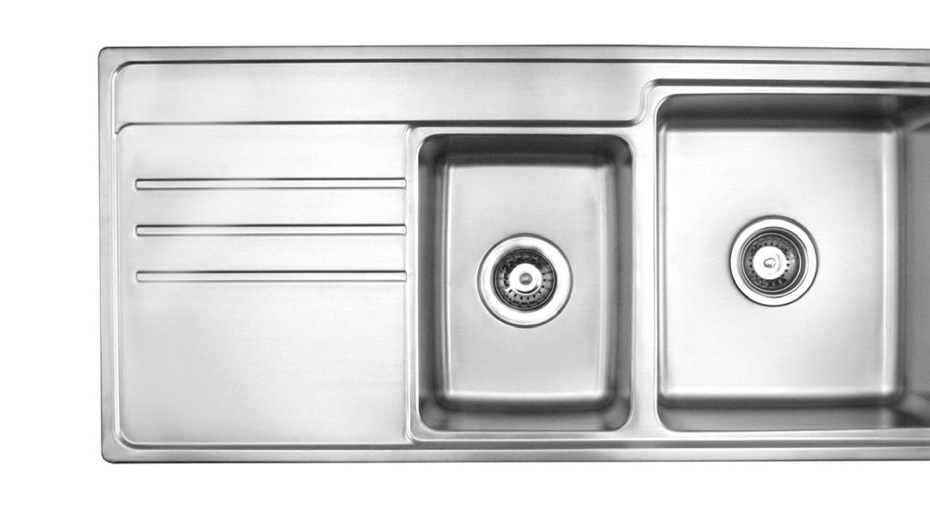 The Mizu stainless steel sink integrates beautifully within any kitchen space to create a