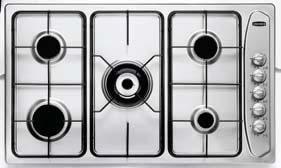 piece hob design - spill catchment area - stainless steel finish stainless steel DACG9001 Entertain on a grand scale with this large five burner gas cooktop.
