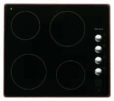 or white enamel finish ceramic glass DCC64W/SS both white and silver control knobs included With this easy to clean ceramic glass cooktop you can create a culinary masterpiece without worrying