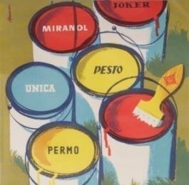 1950s Tikkurila introduced its first water-borne product, the Joker paint. Tikkurila's coloring service was led by designer Yki Nummi.