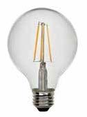 LAMPS COMMERCIAL RESIDENTIAL SPECIALTY LED Vintage Filament Lamps SILVER BOWL A19 (E26 BASE) TORPEDO (E12 BASE) TORPEDO (E26 BASE) SB6.5A19DLED27 V2.5B11DLED22 V2.