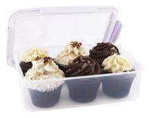 Food Container 78oz / 2.3L Keep your food fresh with this container. The shape is perfect for Cupcakes, Bread, Rolls or Fruit. Use in Pantry, Refrigerator or Freezer.