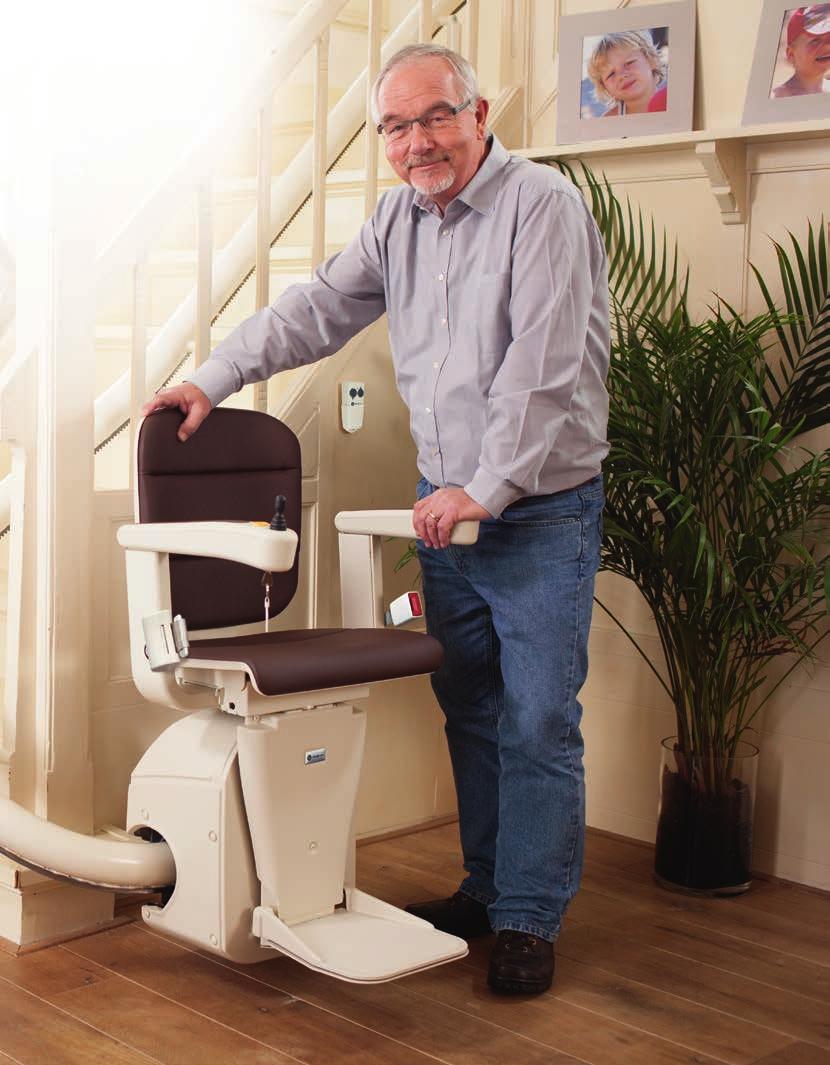 My stairlift from Handicare fits perfectly in my narrow staircase and there is still enough walking space for other stair users. It s turned out really perfectly.