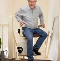 mounting and dismounting, your stairlift seat is able to swivel towards the staircase landing.