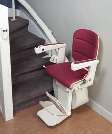 The clever Active seat option makes sitting down or standing up from the stairlift seat much easier.