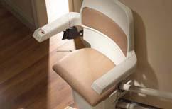 width of folded stairlift: 405mm / 16" Max.