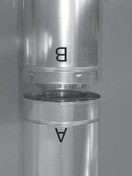 rating), including the slip section that connects directly to the horizontal termination cap. Apply a bead of silicone sealant inside the female outer pipe joint prior to joining sections.