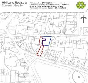 EPC Exempt AGENTS NOTES: Please be advised that the plot outlined in blue is known as Land West of 18. St Johns Road, Writtle.