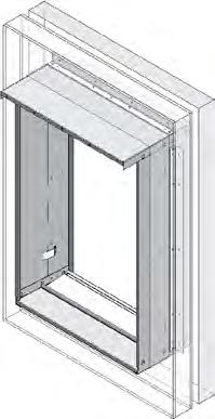 Ensure parallel position between Wall Sleeve and wall opening. Wall Sleeve must be square for the CondoPack to slide into it. 3. Attach Wall Sleeve to the building: a.