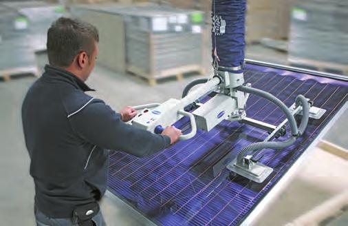 for handling solar panels Food industry Vacuum tube lifter JumboErgo for