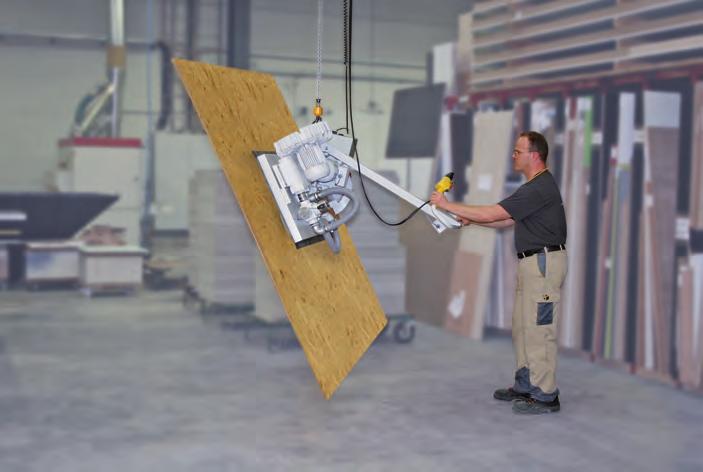 VacuMaster Multi for swiveling wooden boards by 90 VacuMaster Multi Application Handling large, heavy wooden boards, either airtight or porous Rough and coated MDF, OSB and particle boards Also for