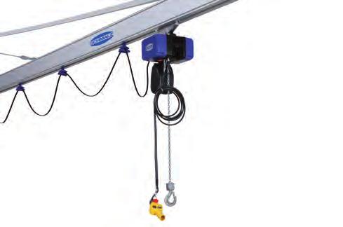 Crane Solutions for Confined Spaces Flat jib for particularly low ceilings Articulated-arm jib to move around obstacles