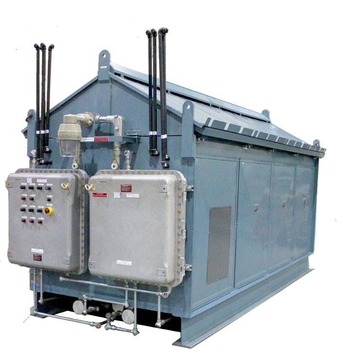 A secondary electric gas circulation heater augments the capabilities of the base catalytic line heater providing enhanced responsiveness to gas flow transients and deeper turn-down capabilities.