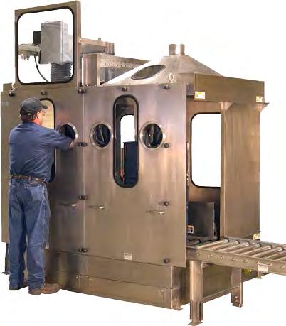 all-316 stainless drum filler in a fume booth is for filling