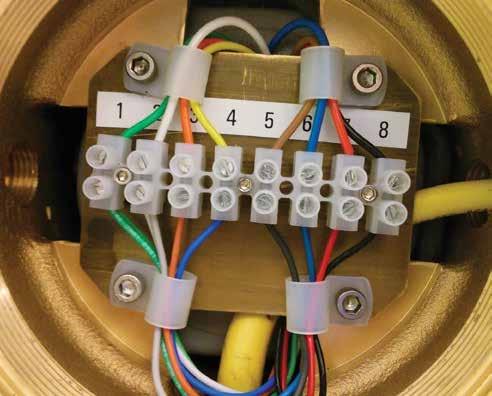 Standard terminal layout for the rotation joint To Junction Box: Green, White,