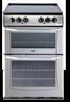 grill SILVER 44444900 WHITE 44444999 55cm Twin cavity with fanned gas 4 gas burners Cast iron pan gas