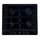 with cast iron pan 4 gas burners in sizes Cast iron pan Auto ignition STAINLESS STEEL 444449465 BLACK