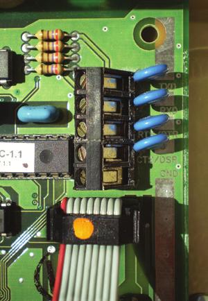 C onnect serial cable wires #, #, and #5 directly to the terminal block (TB) on the Honeywell Vista-8BPT circuit