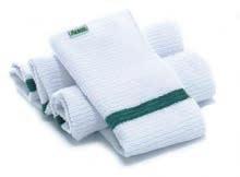 The Pro Set Front-of-House: Microfiber Pro Towel The green stripe The Microfiber Pro towel performs better than cotton for general surface and glassware cleaning: Fibers contain multiple grooves that
