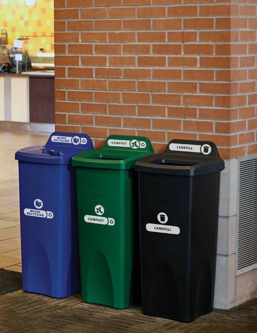 UNTOUCHABLE CONTAINERS Untouchable containers provide durable recycling solutions in any facility.