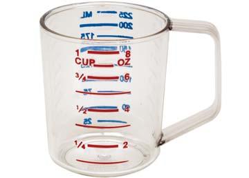 BOUNCER MEASURING CUPS CLEAR MEASURING CUPS FOR FAST, EASY IDENTIFICATION OF