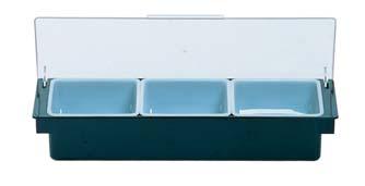 Commercial dishwasher safe. CUTLERY BIN Made of durable, commercial grade plastic.