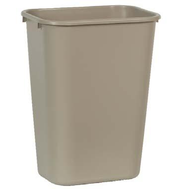 SOFT WASTEBASKETS & UNTOUCHABLE TOPS SPACE-EFFICIENT AND ECONOMICAL. Rolled rims add strength, and are easy to clean.