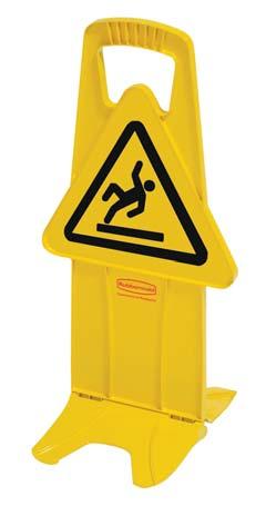 YEL 06707 Floor Sign with Caution Wet Floor Imprint, -Sided 6 l x w x d 677 YEL 05697 Floor Sign with Multi-Lingual