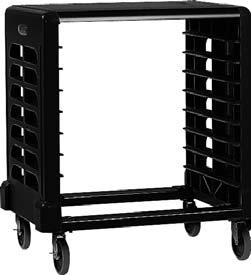 Racks and carts are designed with soft, rounded corners that are easy on walls, doors and other equipment.