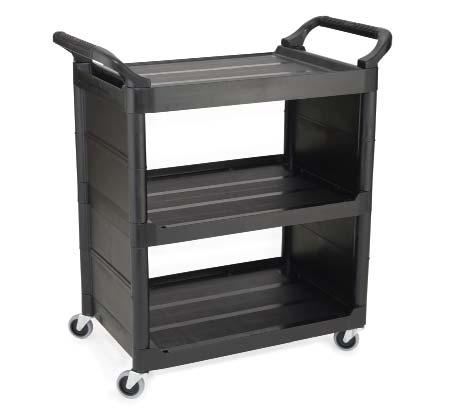 UTILITY CARTS & ACCESSORIES VERSATILE, DURABLE CARTS PERFORM A WIDE VARIETY OF TASKS. Molded shelves won t rust, dent or require painting.