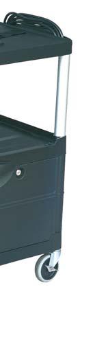 Available locking cabinet provides extra security.