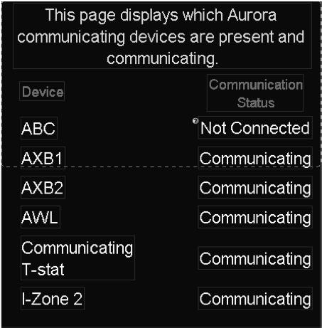 ABC: Displays the communication status of the ABC to the UPC, if the status shows Not Connected, verify that the wiring between the UPC and the ABC is correct. 2.