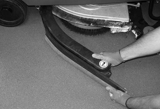 REPLACING SIDE SQUEEGEE BLADES FOR SAFETY: Before leaving or servicing