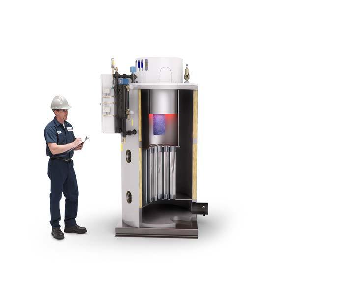 Vertical Firetube Boiler Furnace Size range: 10 60 HP Design Pressures: