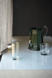 LAMINATE LINA FLORENTINA MARBLE DXP 4318G S&P bud vase, and Ottaviana green pitcher, both from