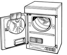 Features - Get to know the main parts of your dryer see "The Controls" Push here to open door NOTE: If your dryer is new wipe out the inside of the drum before you first use it to remove any dust