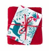 INFLAME Set of a kitchen towel with a pleasant Christmas motive and a