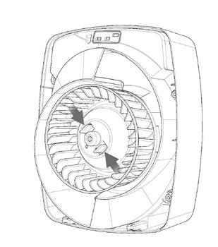 MAINTENANCE 3. Push the impeller clips together with forefinger and thumb and pull impeller towards you. (Fig.3) 4. Wash the cover and impeller in warm, soapy water.