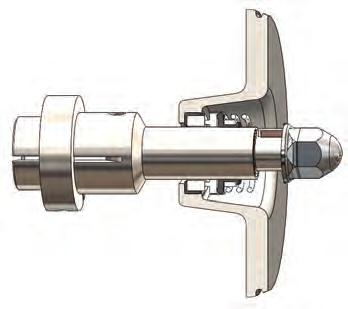 Clamped stub shaft and