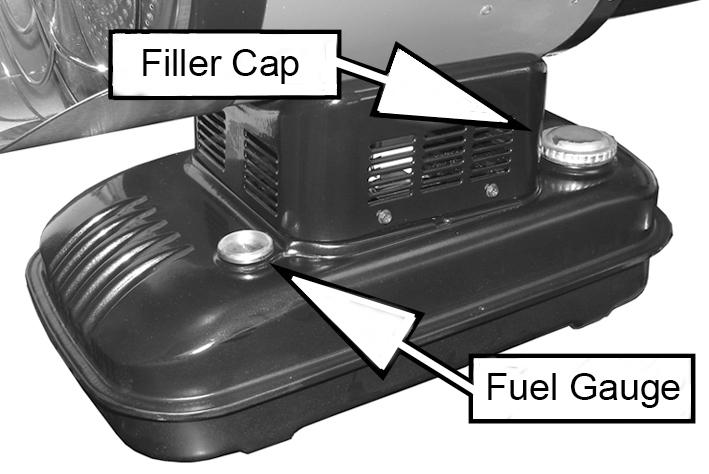 2. Remove the fuel cap. NOTE: If you lose the fuel cap a replacement must be obtained before use, this is available from your local Clarke service department. 3.