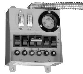 Page 3 KEY COMPONENTS OF THE RELIANCE CONTROLS TRANSFER SWITCH KIT Circuit Selector Toggle Switches These switches allow you to select either GEN (generator) or LINE (utility) as the power source for