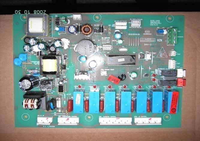 Voltage adjustment Screw Network connection Display panel connection Temperature regulation screw