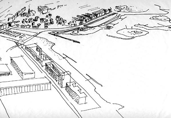 Towards a Site-Specific Practice Figure 1] Merisatama Helsinki. Sketch of the urban development plan. (Graduation project, Delft University of Technology, K. M. Havik, 2000).