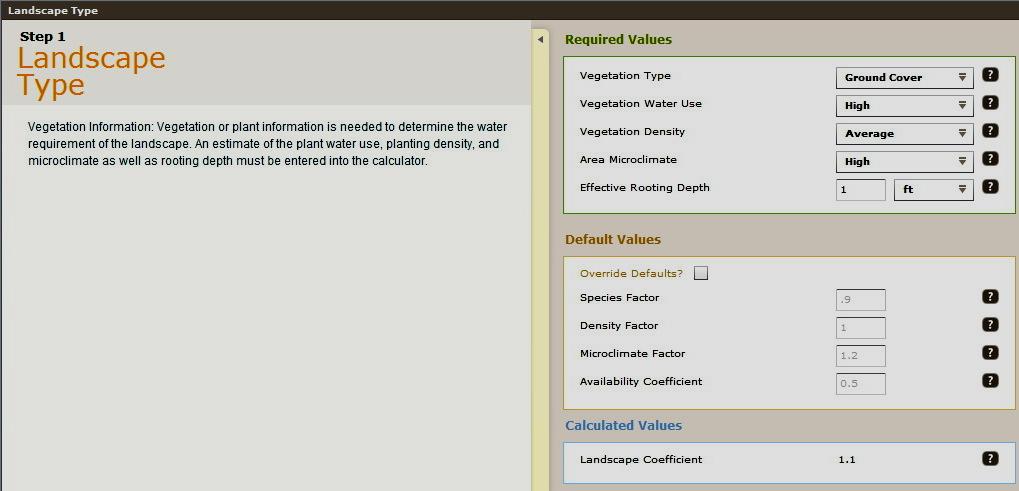 in Figure 11. Figure 11 Defining a Bed Area The landscape tab as shown in Figure 12 is where information on the plant species to be irrigated is entered.