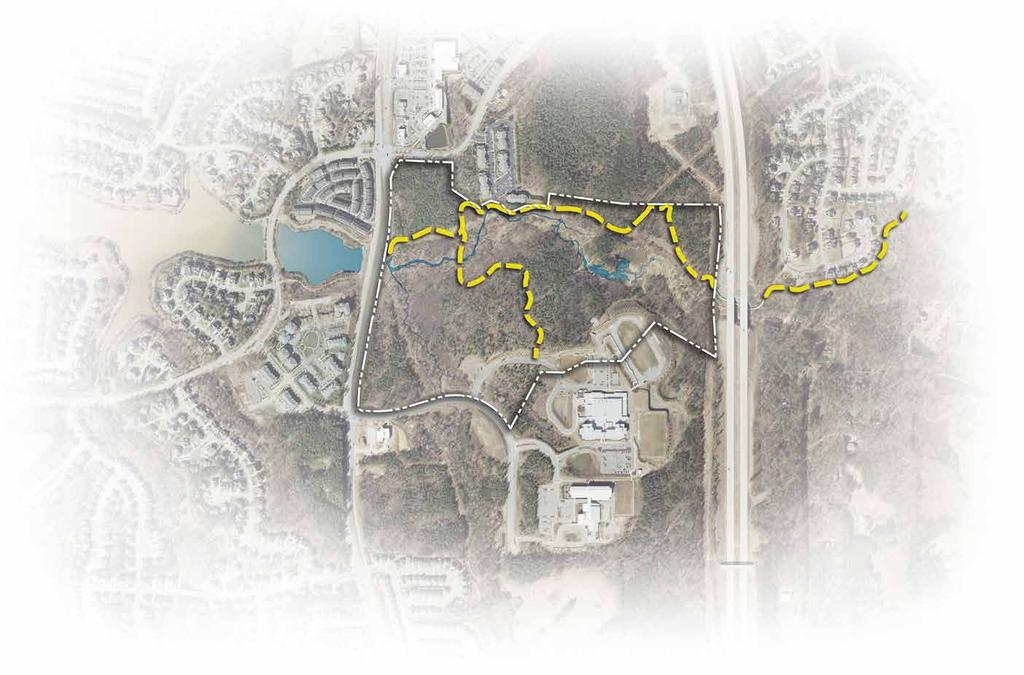 Greenway Design: Proposed Alignment, North Carolina Amberly Harris Teeter Shopping Center Future Development Proposed Panther Creek Greenway Cameron Pond Cary Park Lake Proposed