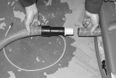 3. Attach the squeegee suction hose to the end of the power wand vacuum hose